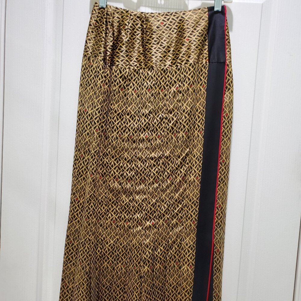 Rare Norma Walters Silk Pleated Midi/Maxi Skirt, Made in Hong Kong